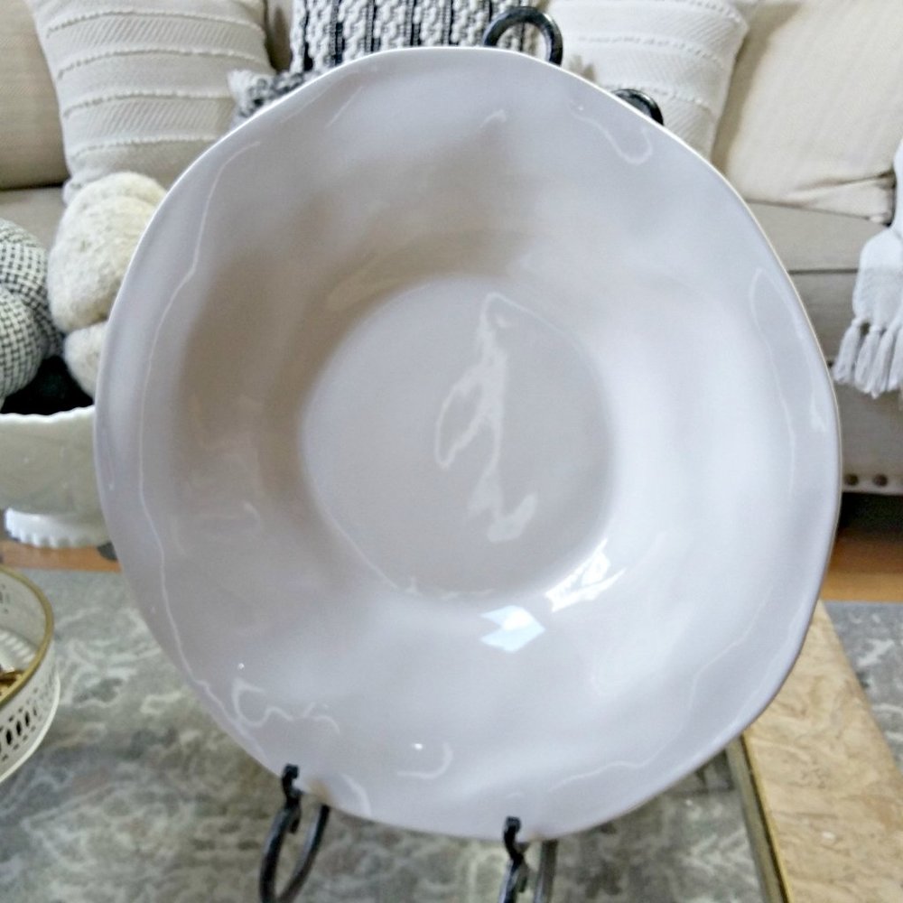 MASSIVE Modern FARMHOUSE Shallow CENTERPIECE BOWL